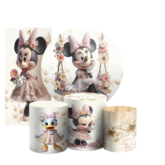 Arte Digital Painel de Festa - Minnie Jardim 803713