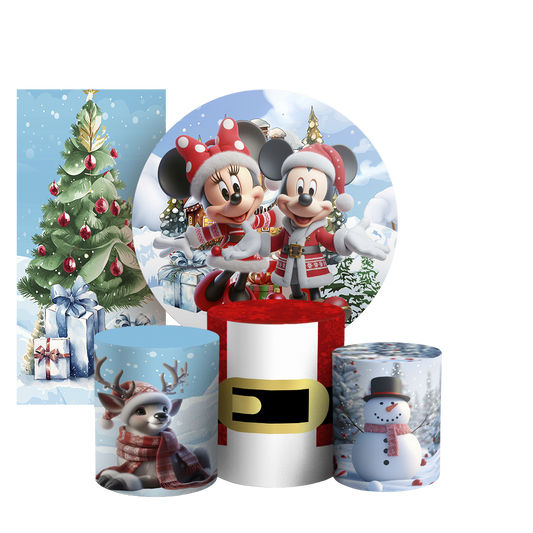 Arte Digital Painel de Festa - Mickey Natal 803746