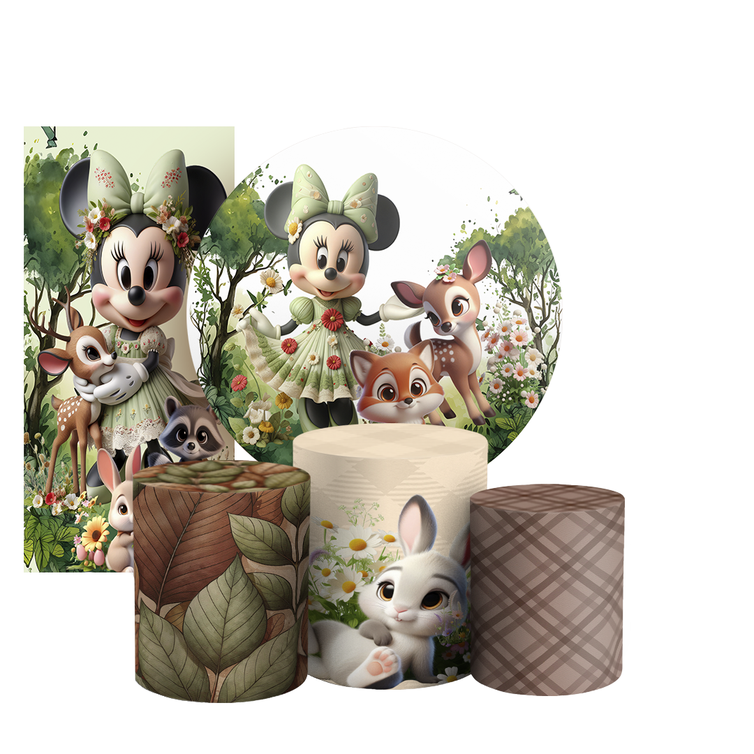 Arte Digital Painel de Festa - Minnie Verde 803806