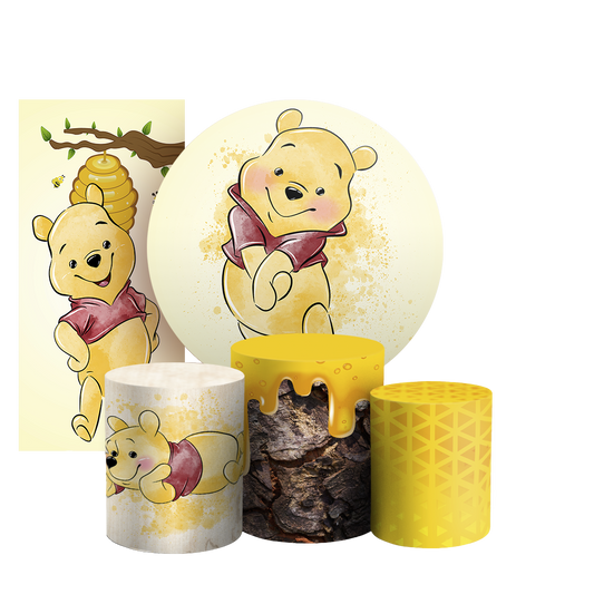Arte Digital Painel de Festa - Ursinho Pooh Aquarela 803871