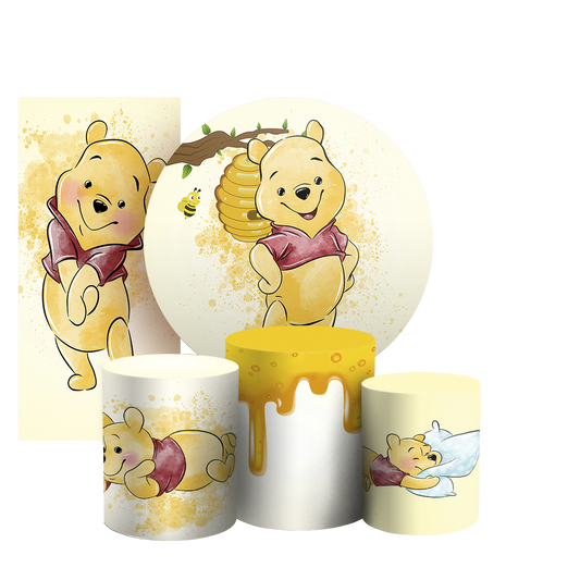 Arte Digital Painel de Festa - Ursinho Pooh Aquarela 803872