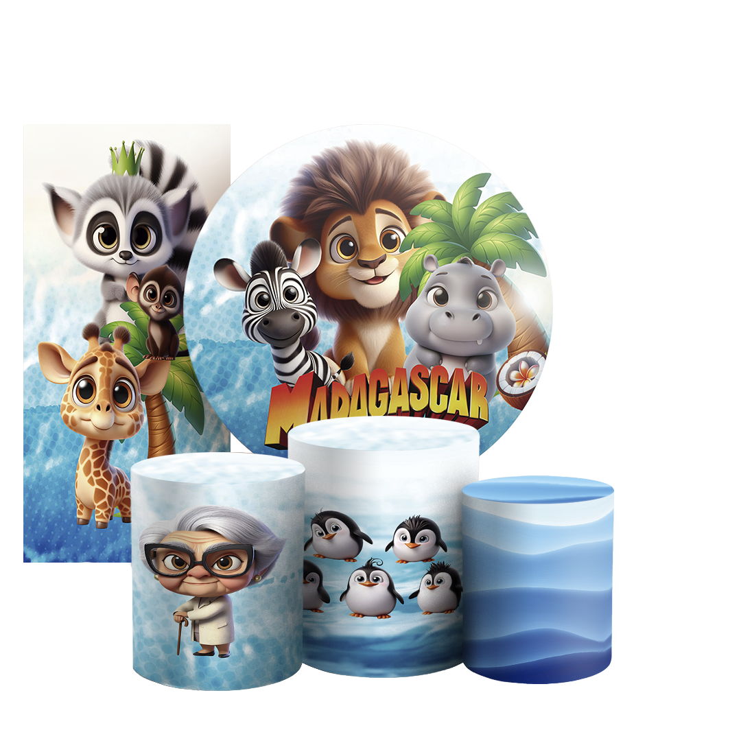 Arte Digital Painel de Festa - Madagascar 803875