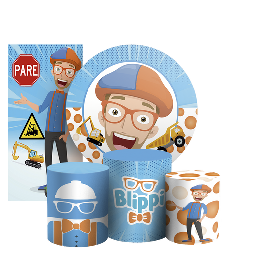 Arte Digital Painel de Festa - Blippi 803979