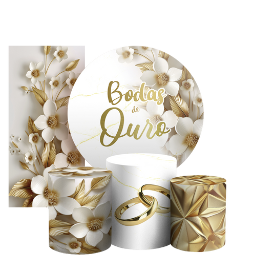 Arte Digital Painel de Festa - Bodas De Ouro 803980