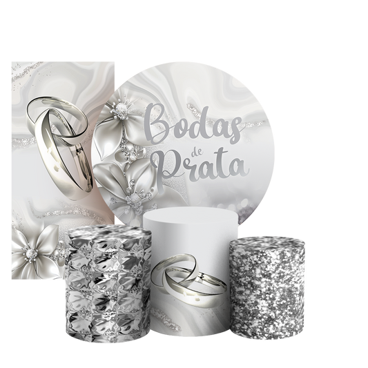 Arte Digital Painel de Festa - Bodas De Prata 803984