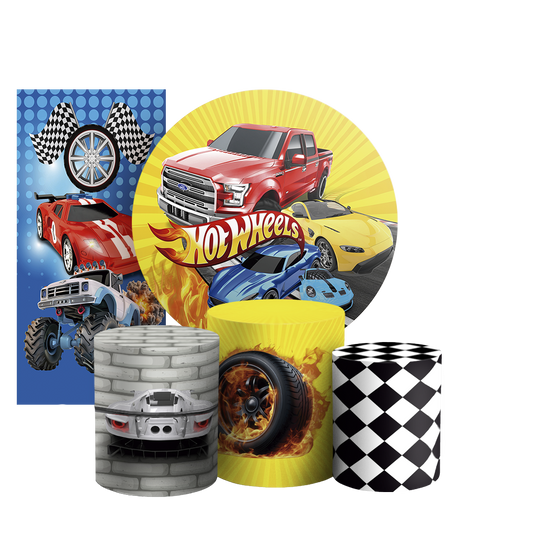 Arte Digital Painel de Festa - Hot Wheels 804013