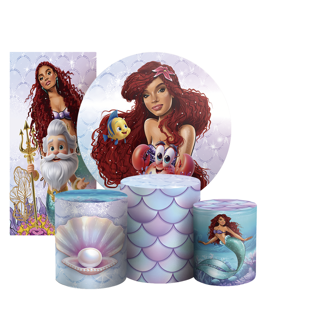 Arte Digital Painel de Festa - Princesa Ariel 804026