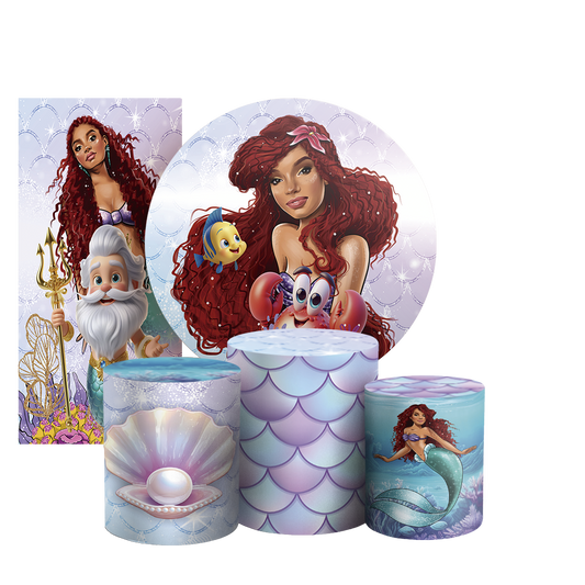 Arte Digital Painel de Festa - Princesa Ariel 804026