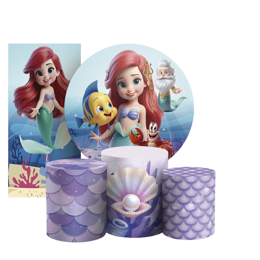 Arte Digital Painel de Festa - Princesa Ariel 804027