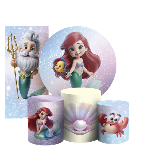 Arte Digital Painel de Festa - Princesa Ariel 804028