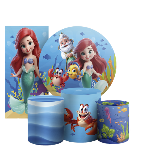 Arte Digital Painel de Festa - Princesa Ariel 804029