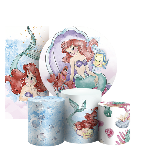 Arte Digital Painel de Festa - Princesa Ariel 804030