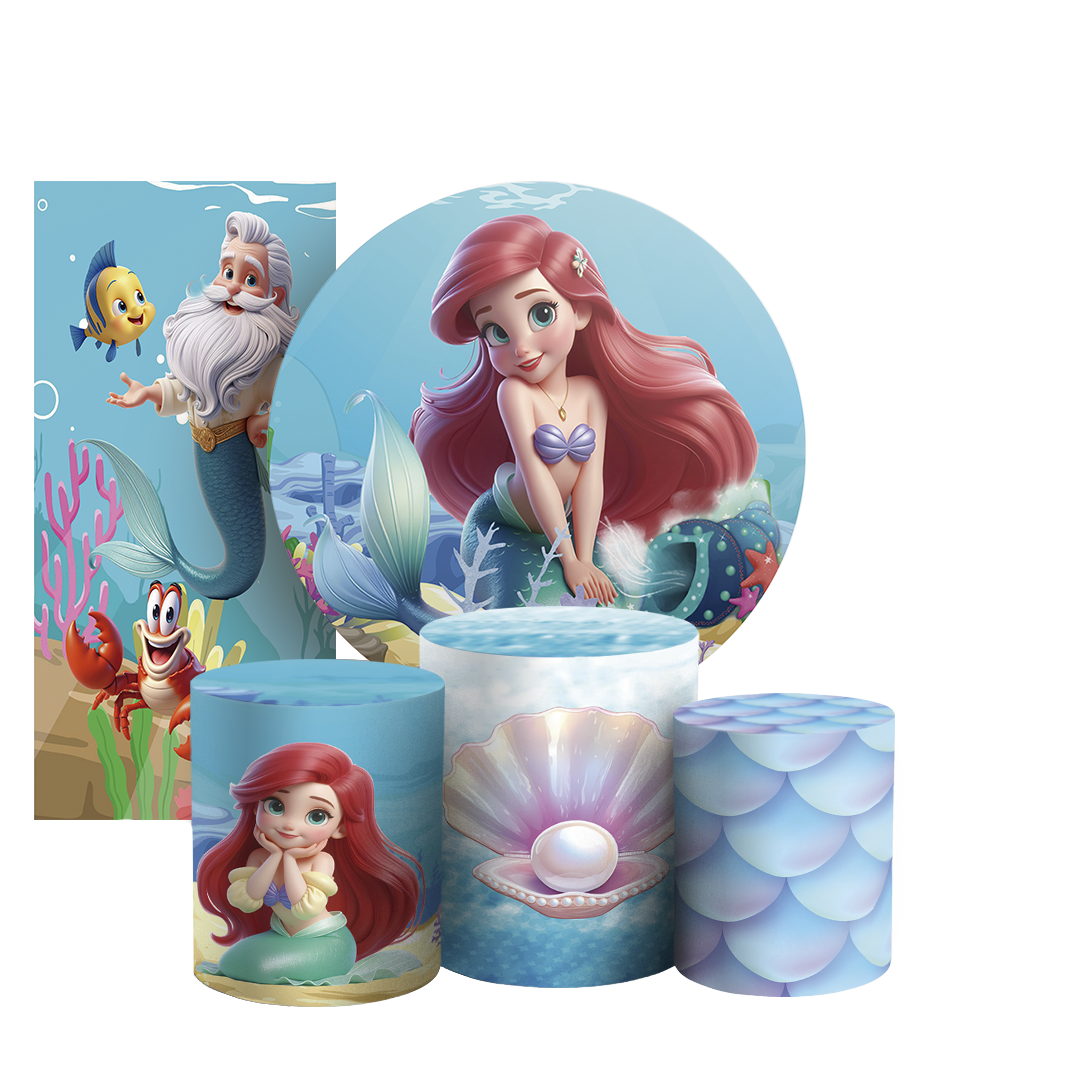 Arte Digital Painel de Festa - Princesa Ariel 804036