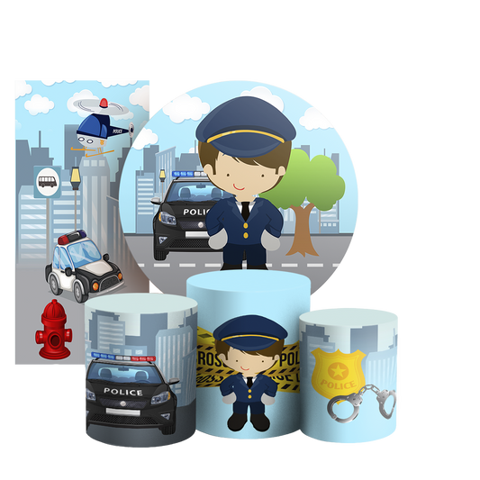 Arte Digital Painel de Festa - Policia Baby 804042