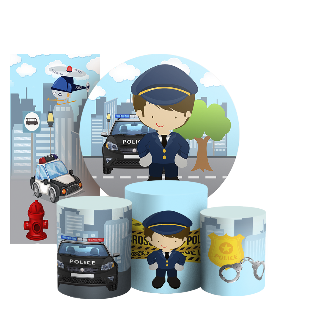 Arte Digital Painel de Festa - Policia Baby 804042