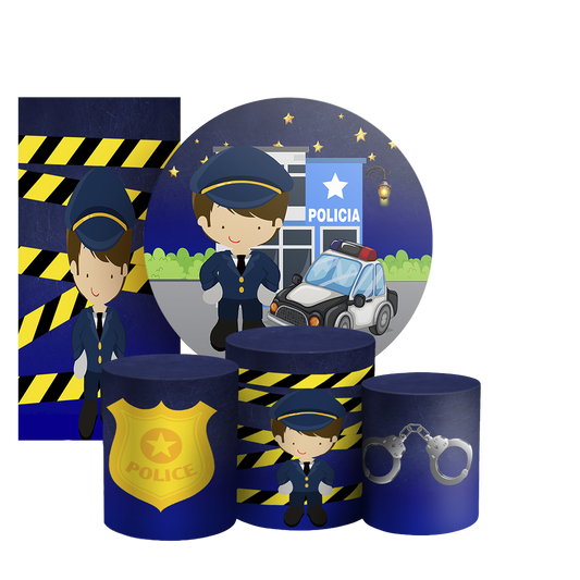 Arte Digital Painel de Festa - Policia Baby 804043