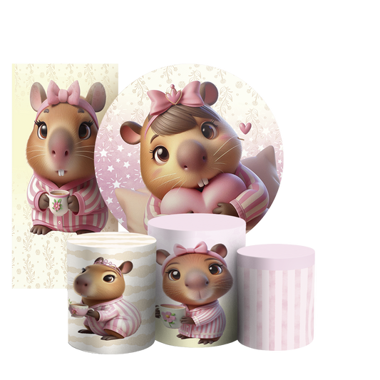 Arte Digital Painel de Festa - Capivara 804060