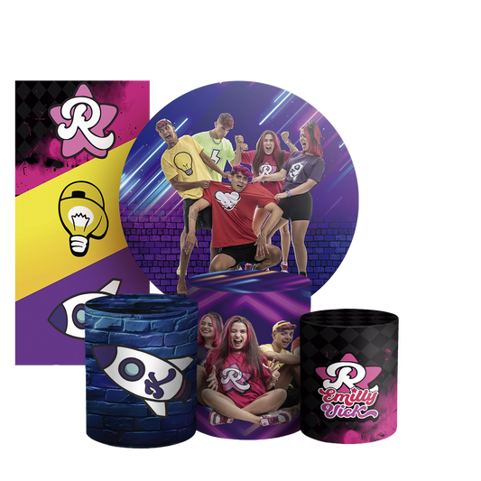 Arte Digital Painel de Festa - Os Rosas 804066