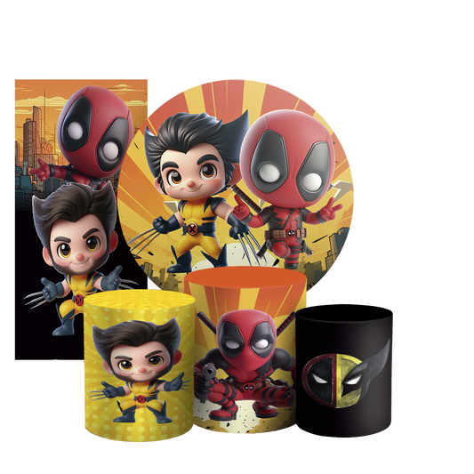 Arte Digital Painel de Festa - Wolverine E Deadpool 804070