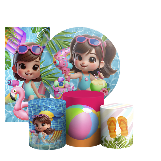 Arte Digital Painel de Festa - Pool Party 804081