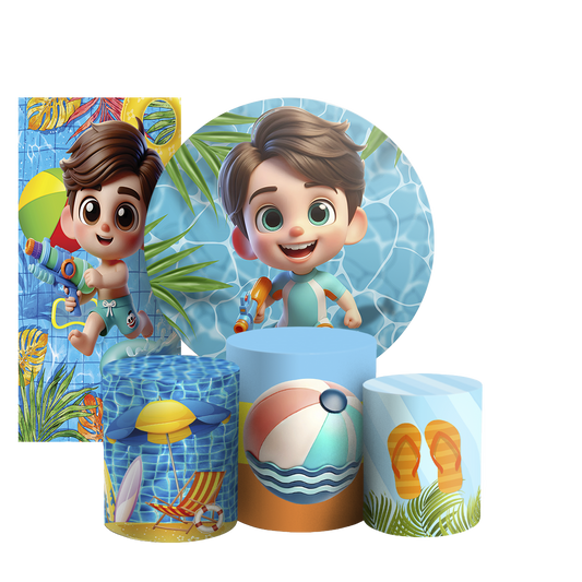 Arte Digital Painel de Festa - Pool Party 804082