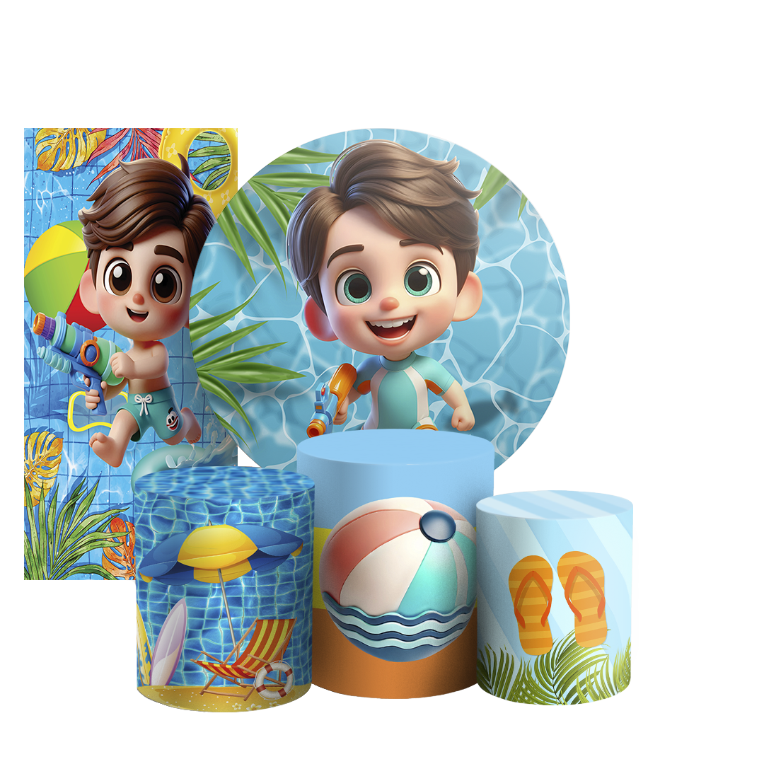 Arte Digital Painel de Festa - Pool Party 804082