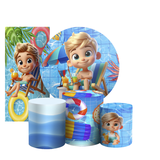 Arte Digital Painel de Festa - Pool Party 804086