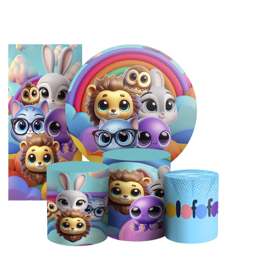 Arte Digital Painel de Festa - Fofos 804117