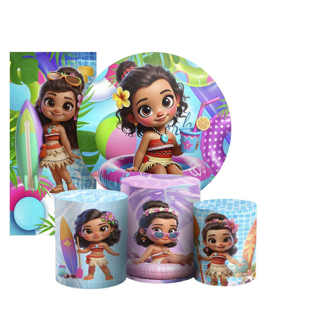 Arte Digital Painel de Festa - Princesas Pool Party 804130