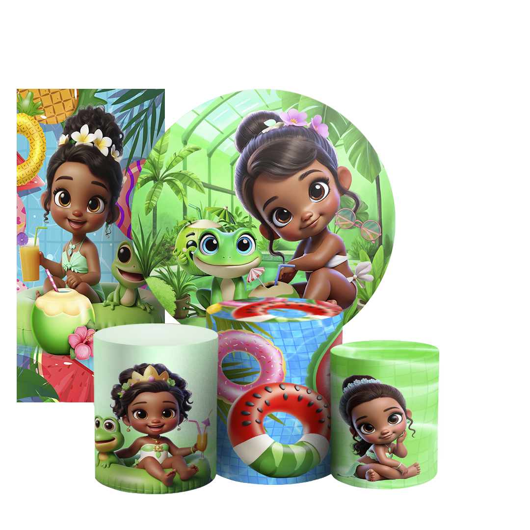 Arte Digital Painel de Festa - Princesas Pool Party 804132