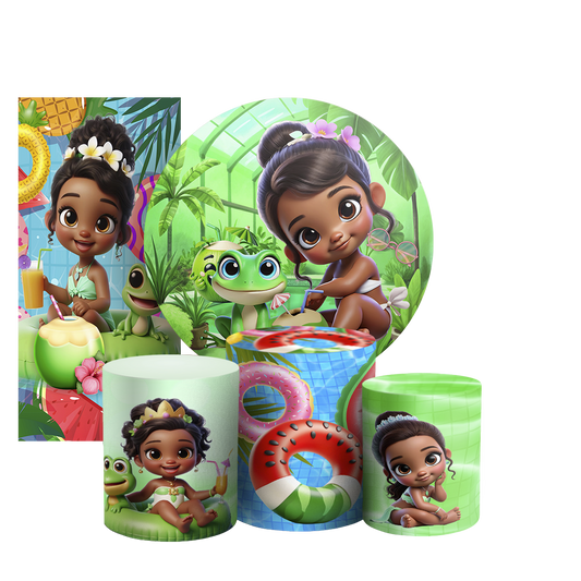 Arte Digital Painel de Festa - Princesas Pool Party 804132