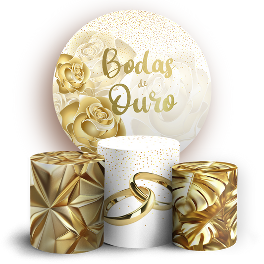 Arte Digital Painel de Festa - Bodas de Ouro 804212