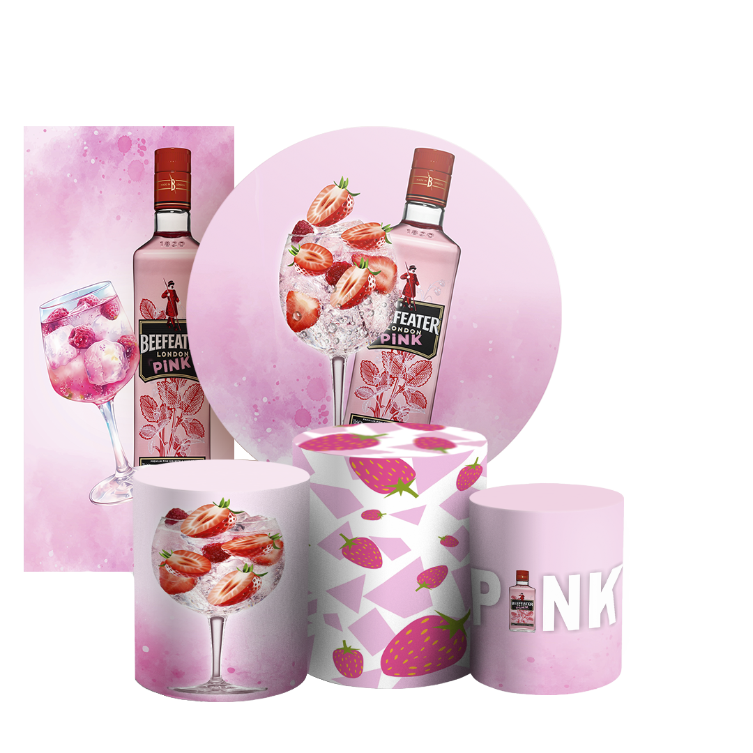 Arte Digital Painel de Festa - Gin Rosa 804256