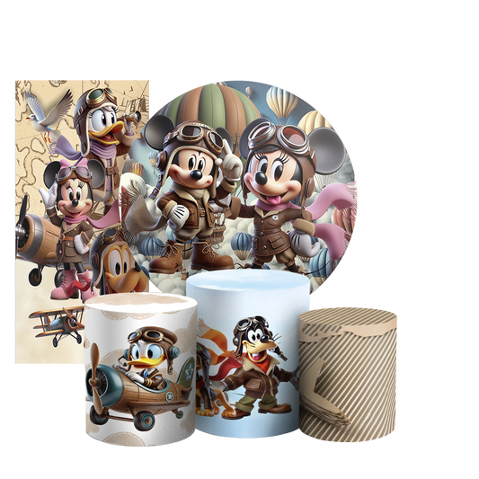 Arte Digital Painel de Festa - Mickey Aviador 804257