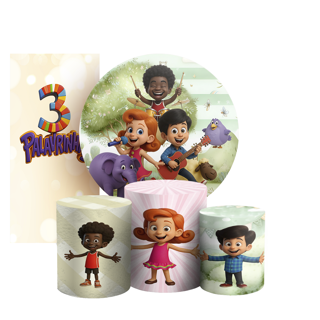 Arte Digital Painel de Festa - 3 Palavrinhas 804375