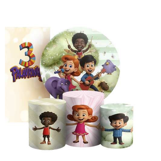 Arte Digital Painel de Festa - 3 Palavrinhas 804375