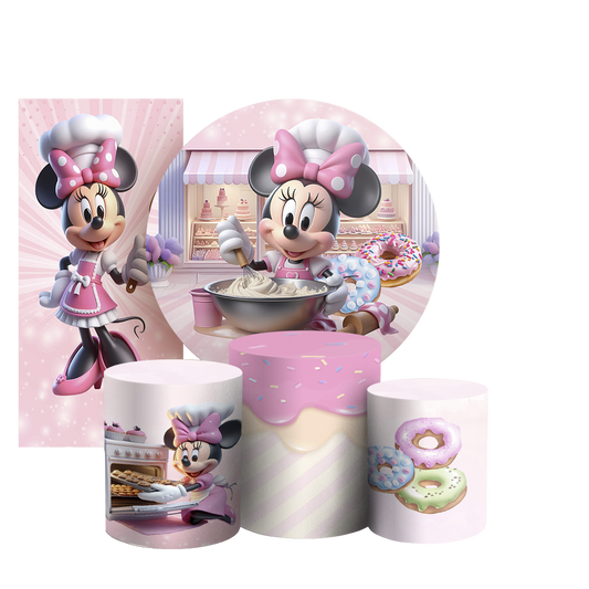 Arte Digital Painel de Festa - Minnie Confeiteira 804411