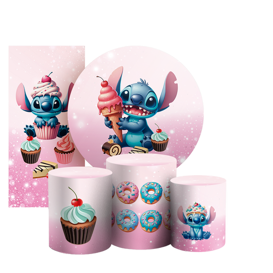 Arte Digital Painel de Festa - Stitch Confeitaria 804446