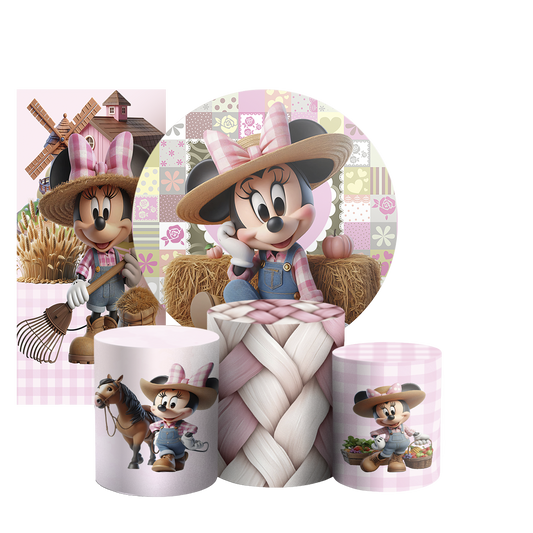 Arte Digital Painel de Festa - Minnie Fazendinha 804651