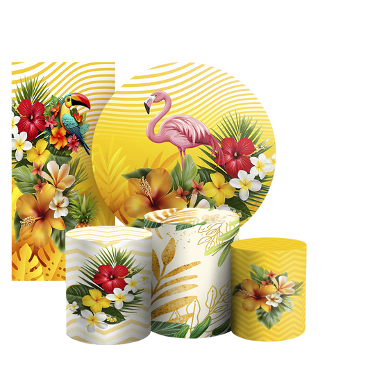 Arte Digital Painel de Festa - Tropical Floral 804653
