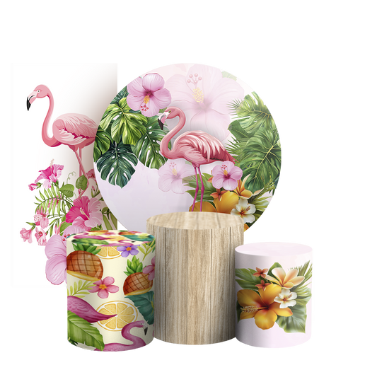 Arte Digital Painel de Festa - Tropical Floral 804655