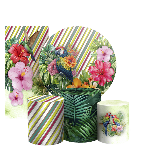 Arte Digital Painel de Festa - Tropical Floral 804656