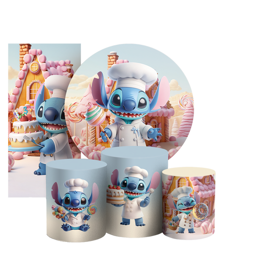 Arte Digital Painel de Festa - Stitch Confeitaria 804685