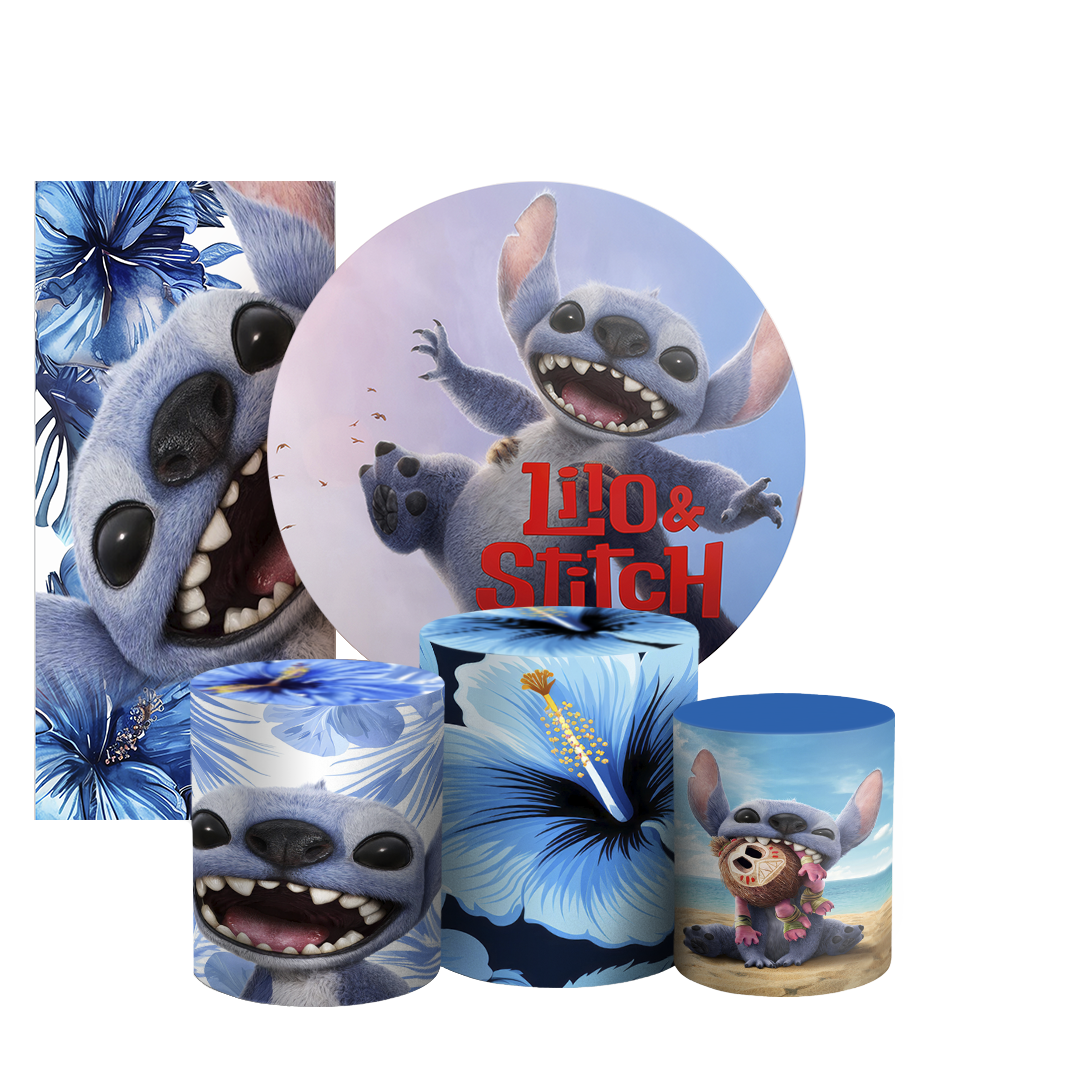 Arte Digital Painel de Festa - Lilo Stitch 804741