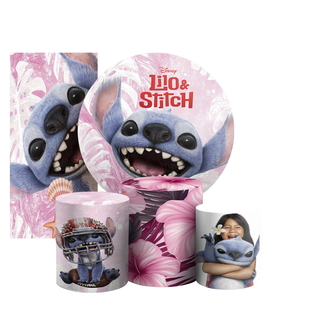 Arte Digital Painel de Festa - Lilo Stitch 804743