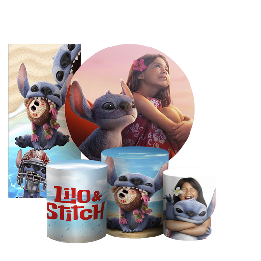 Arte Digital Painel de Festa - Lilo Stitch 804744