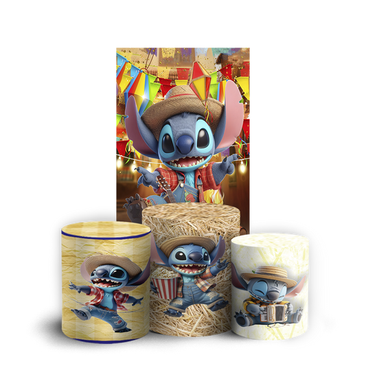Arte Digital Painel de Festa - Lilo Stitch Festa Junina 804809