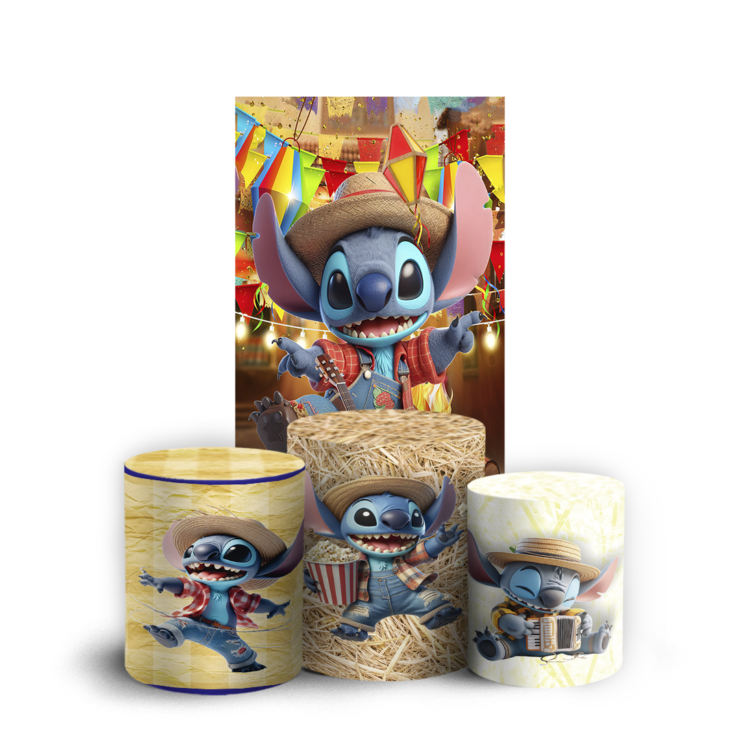 Arte Digital Painel de Festa - Lilo Stitch Festa Junina 804809