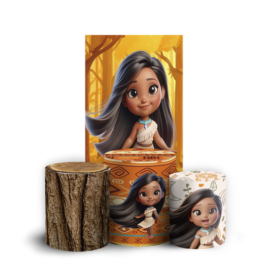 Arte Digital Painel de Festa - Pocahontas 804812