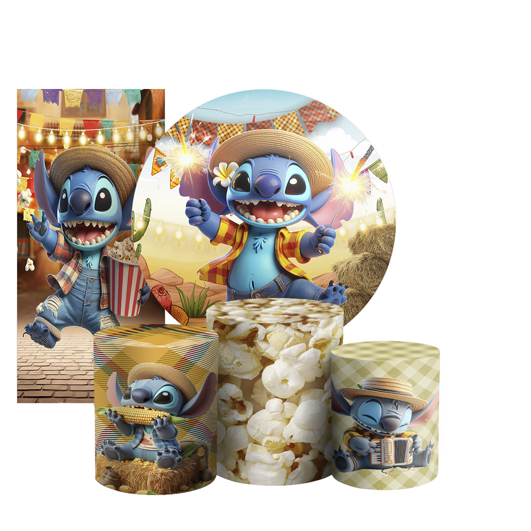 Arte Digital Painel de Festa - Lilo Stitch Festa Junina 804841